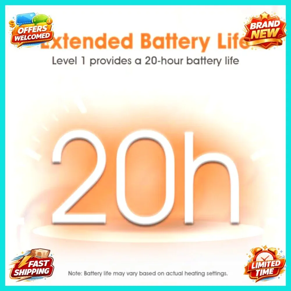 Rechargeable Hand Warmers 4 Pack, 20-Hour Heating, 3 Temp Settings, Portable - Picture 5 of 7